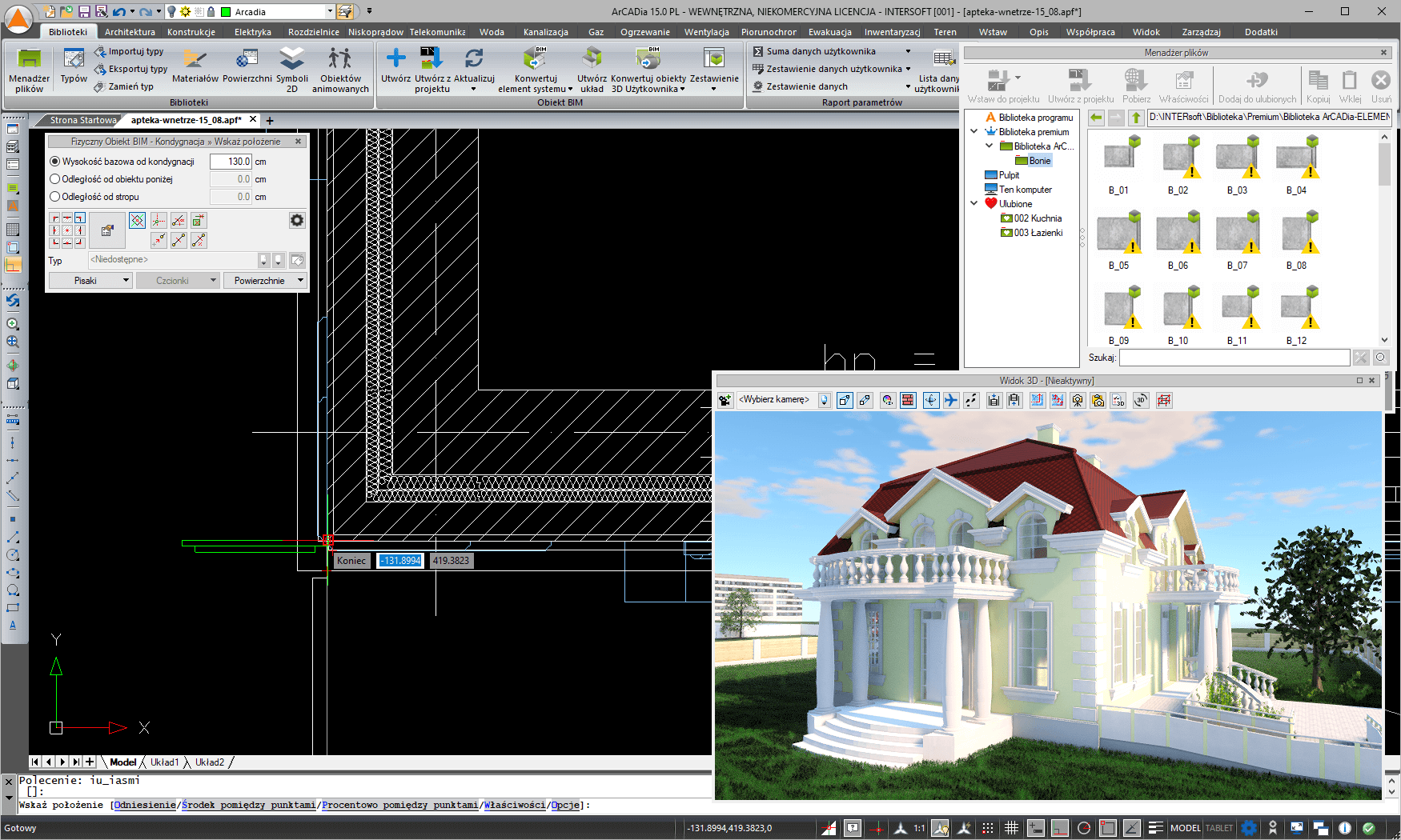 Biblioteka ArCADia-ELEMENTY ELEWACJI 15 | INTERsoft program CAD